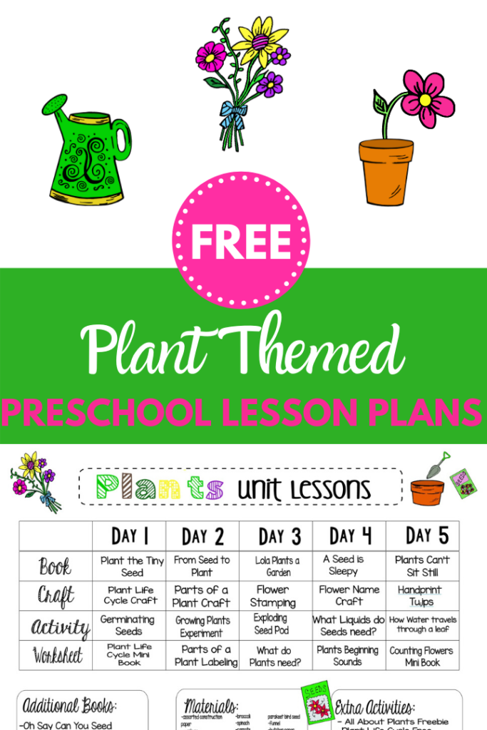 Free Week Long Plants Themed Preschool Lesson Plans - This Crafty Mom