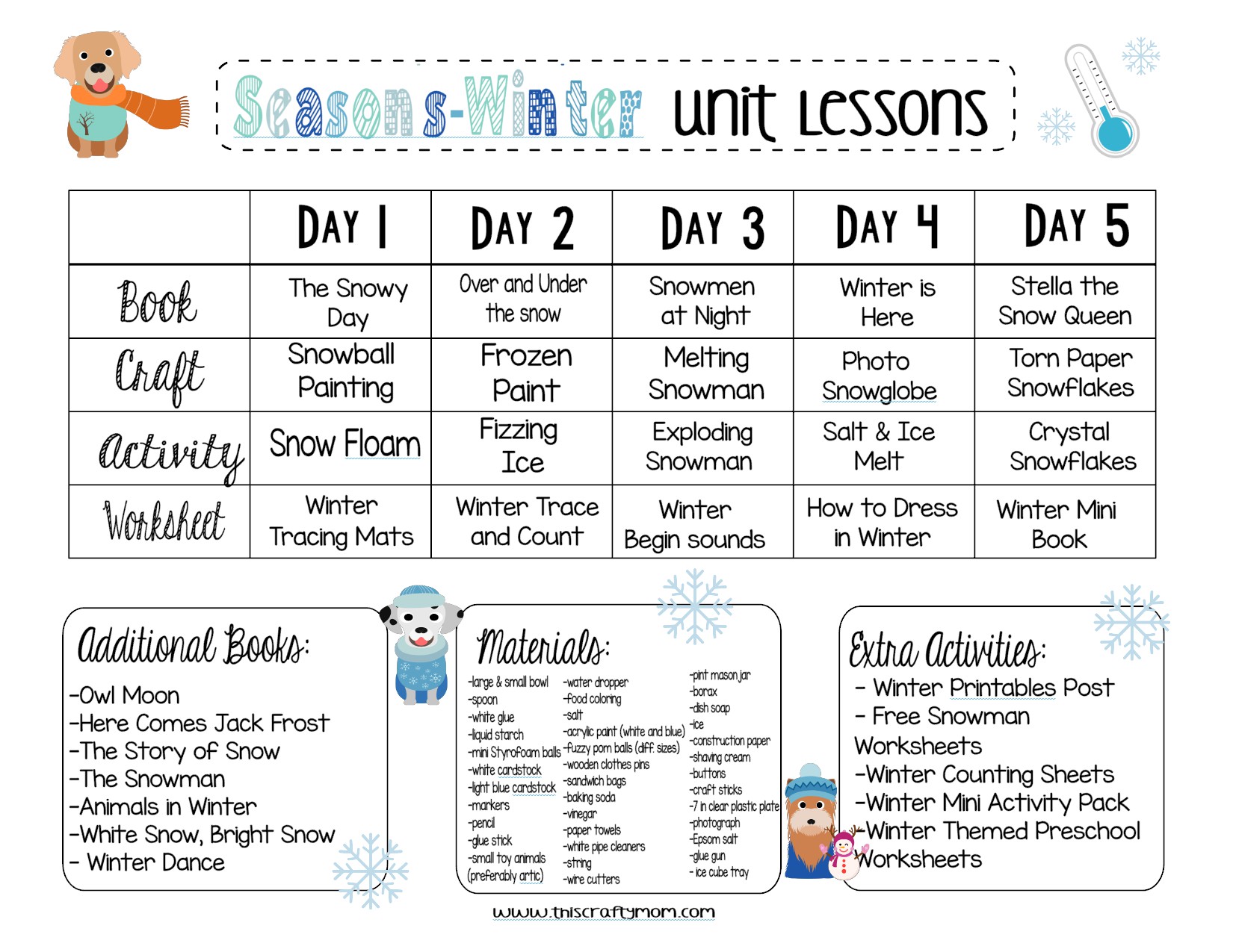 Seasonswinterunitplan This Crafty Mom